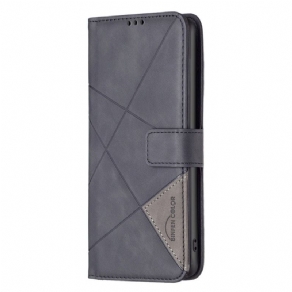 Flip Cover Oppo Reno 12f 5g Binfen Farve Geometrisk Mønster