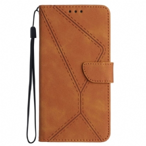 Flip Cover Oppo Reno 12f 5g Liner Og Snoretræk