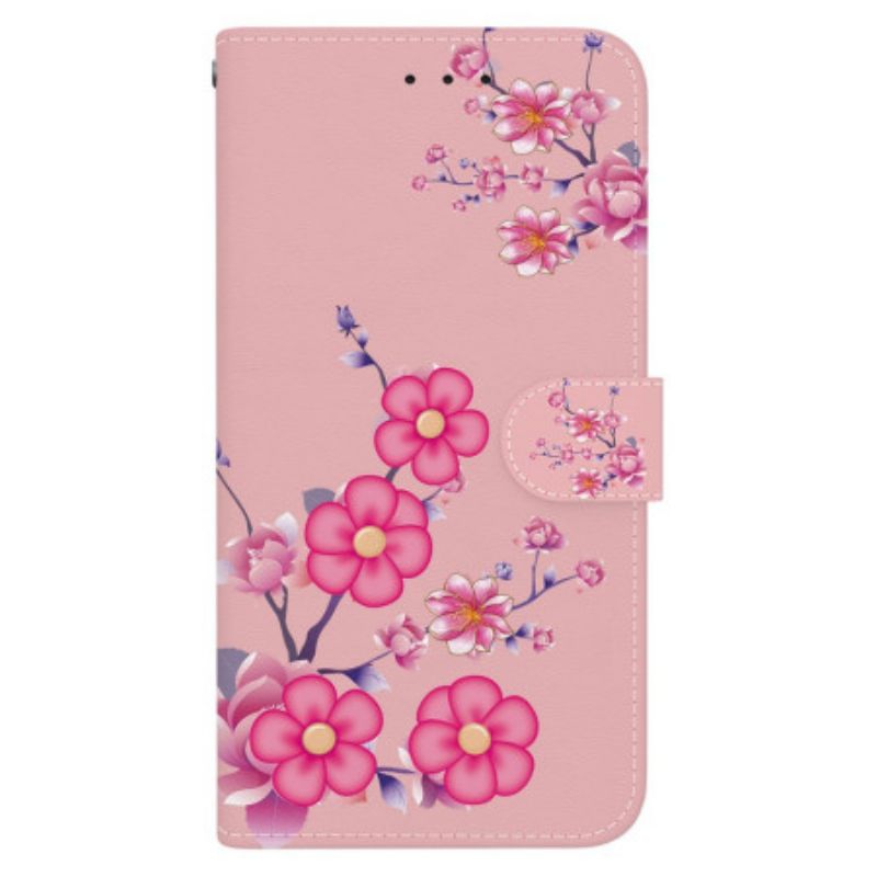 Flip Cover Oppo Reno 12f 5g Sakura Med Rem