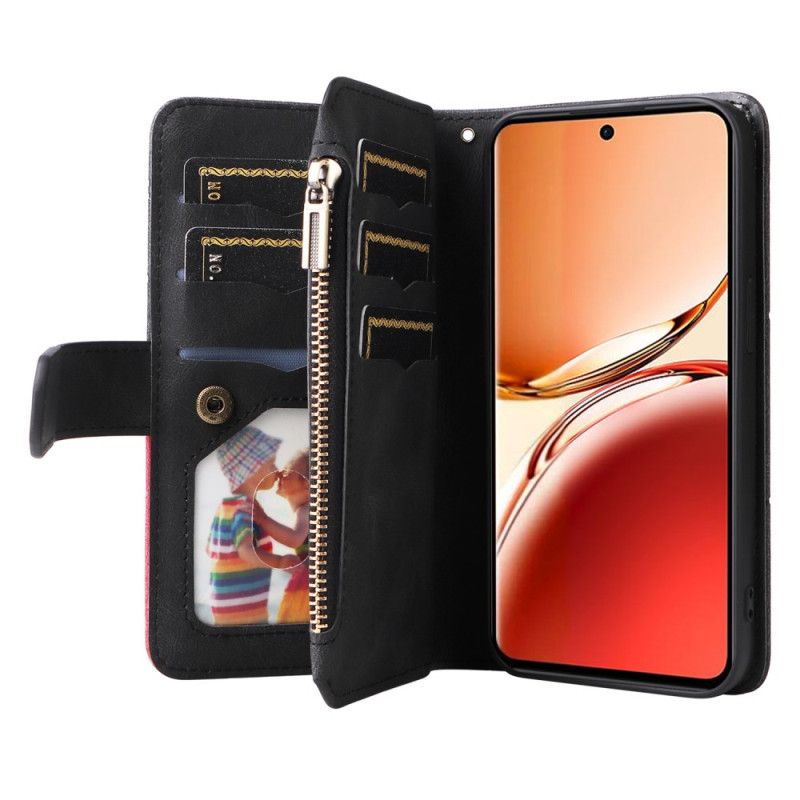 Flip Cover Oppo Reno 12f 5g Tofarvet Wavy Line Tegnebog