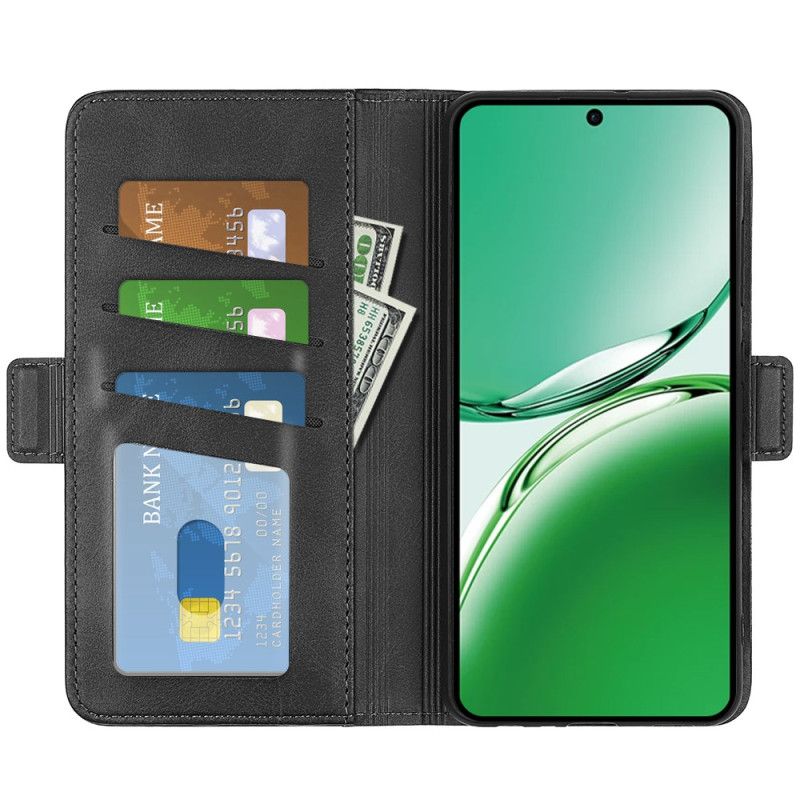 Flip Cover Til Oppo Reno 12f 5g Dobbeltlås