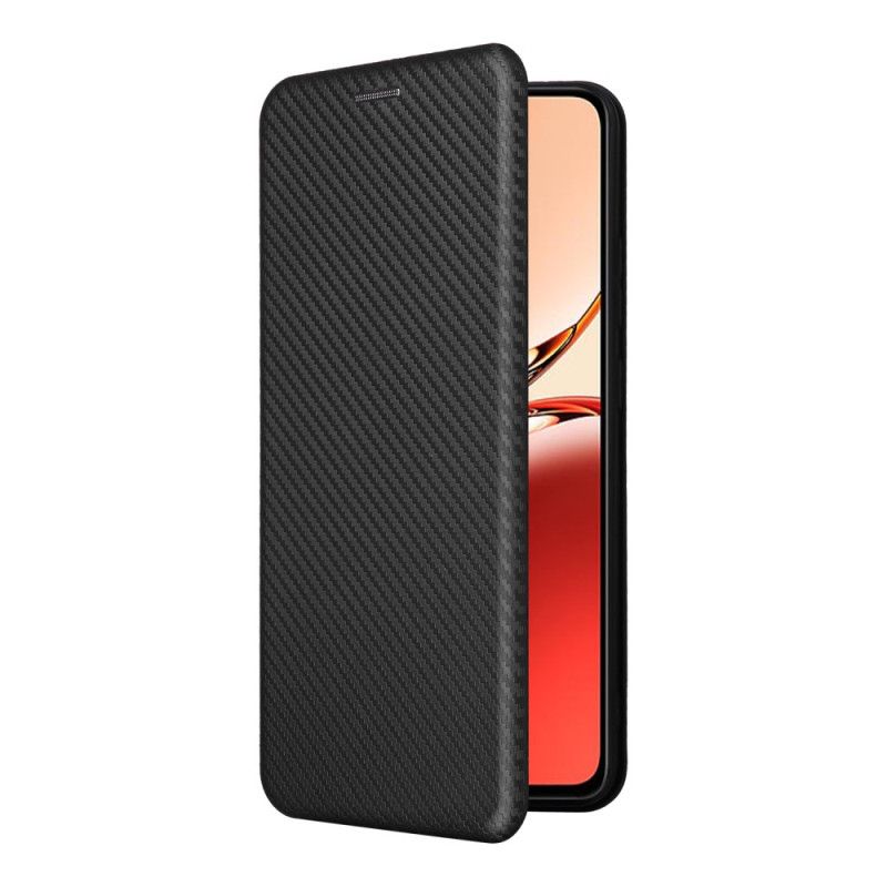 Læder Cover Oppo Reno 12f 5g Kulfiber