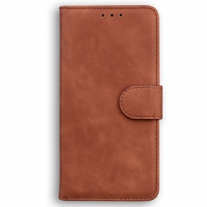 Læder Cover Oppo Reno 12f 5g Telefon Etui Klassisk Ruskindseffekt