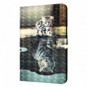 Flip Cover Samsung Galaxy Tab A8 (2021) Light Spot Cat's Dream