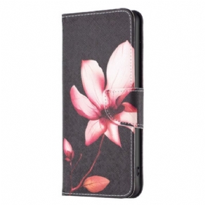 Flip Cover iPhone 15 Plus Lyserød Blomst