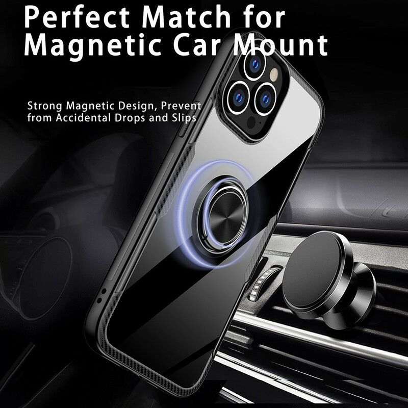 Cover iPhone 13 Pro Max Carbon Fiber Metal Ring