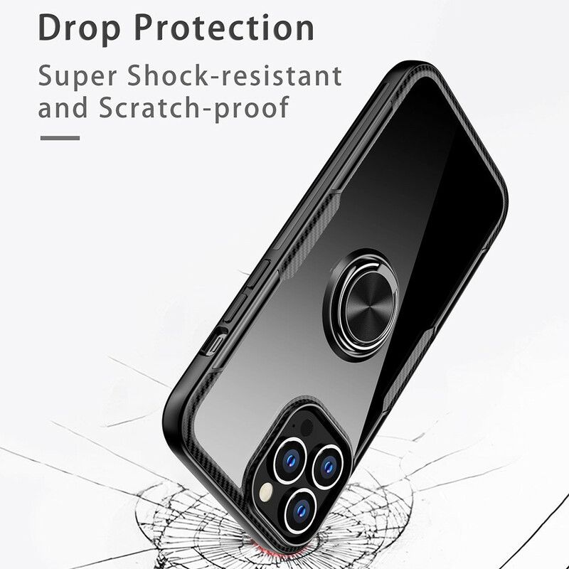 Cover iPhone 13 Pro Max Carbon Fiber Metal Ring