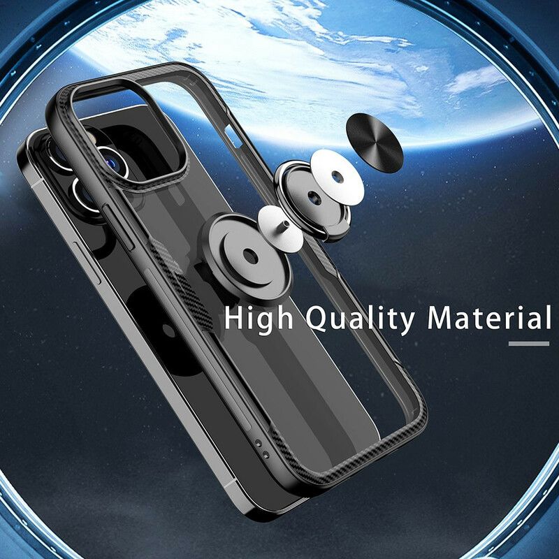 Cover iPhone 13 Pro Max Carbon Fiber Metal Ring