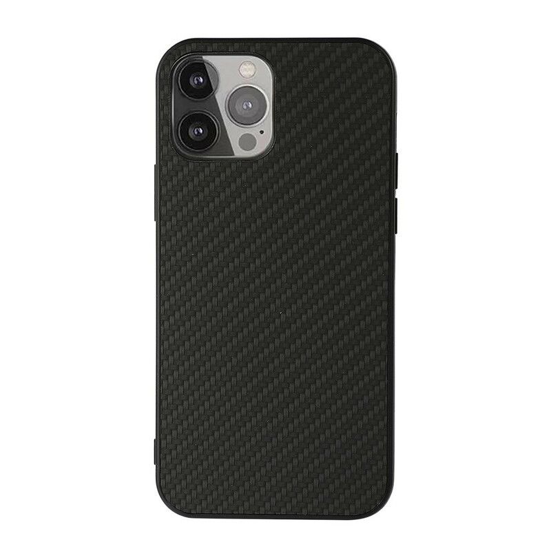 Cover iPhone 13 Pro Max Carbon Fiber Texture Lædereffekt