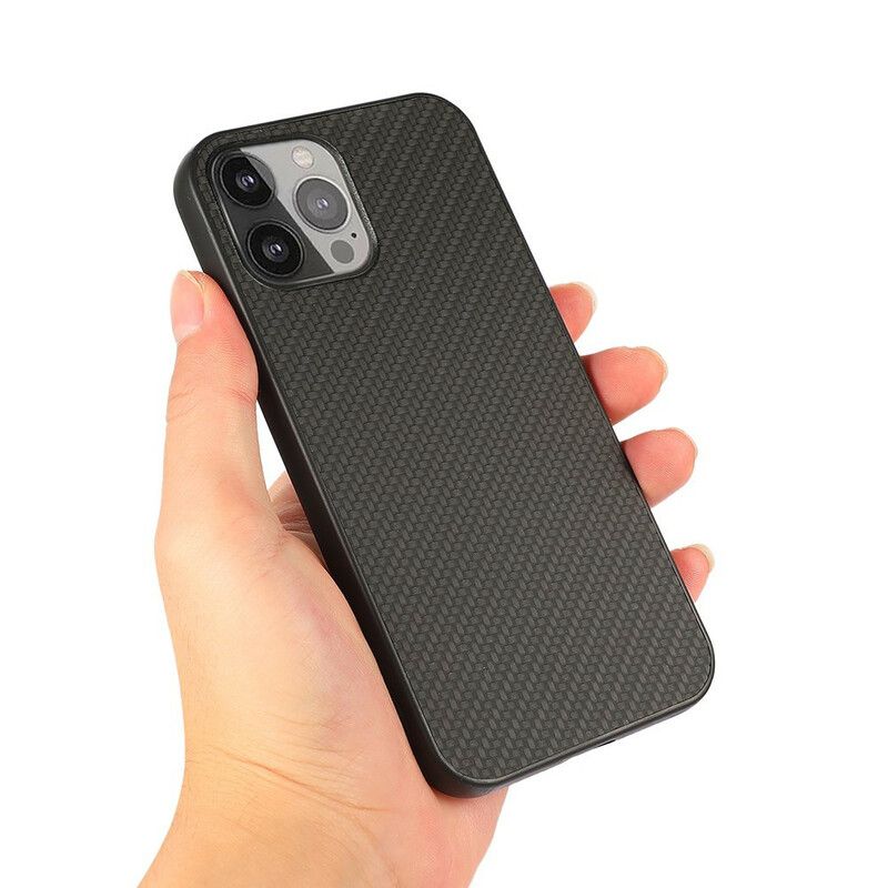 Cover iPhone 13 Pro Max Carbon Fiber Texture Lædereffekt