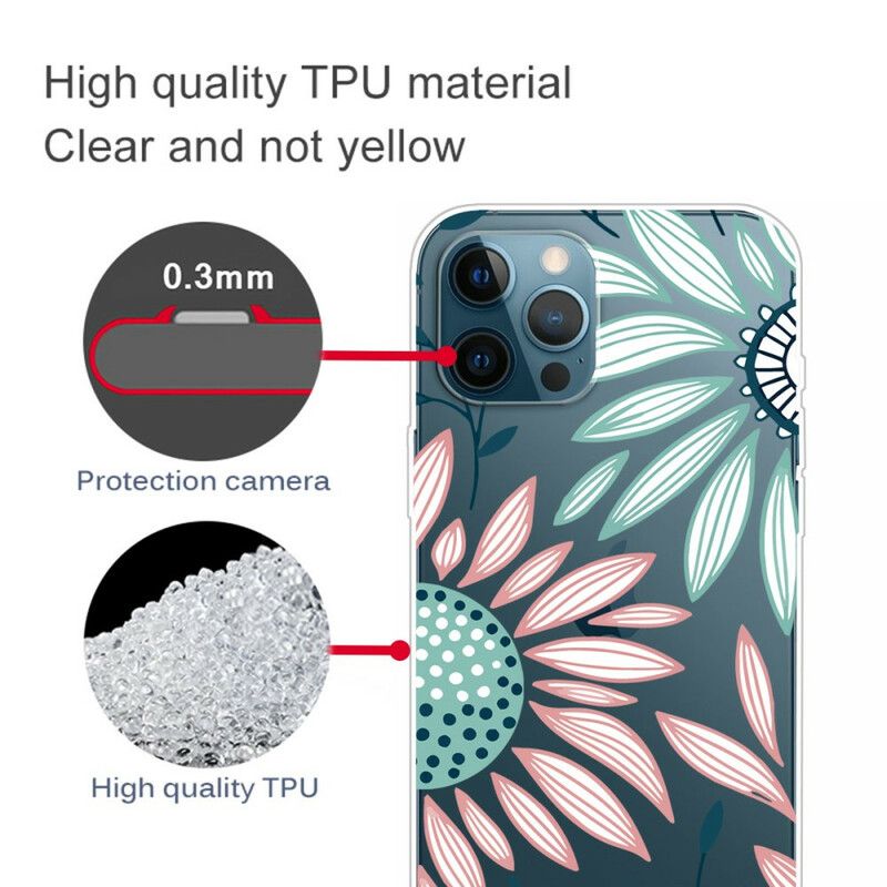 Cover iPhone 13 Pro Max En Gennemsigtig Blomst