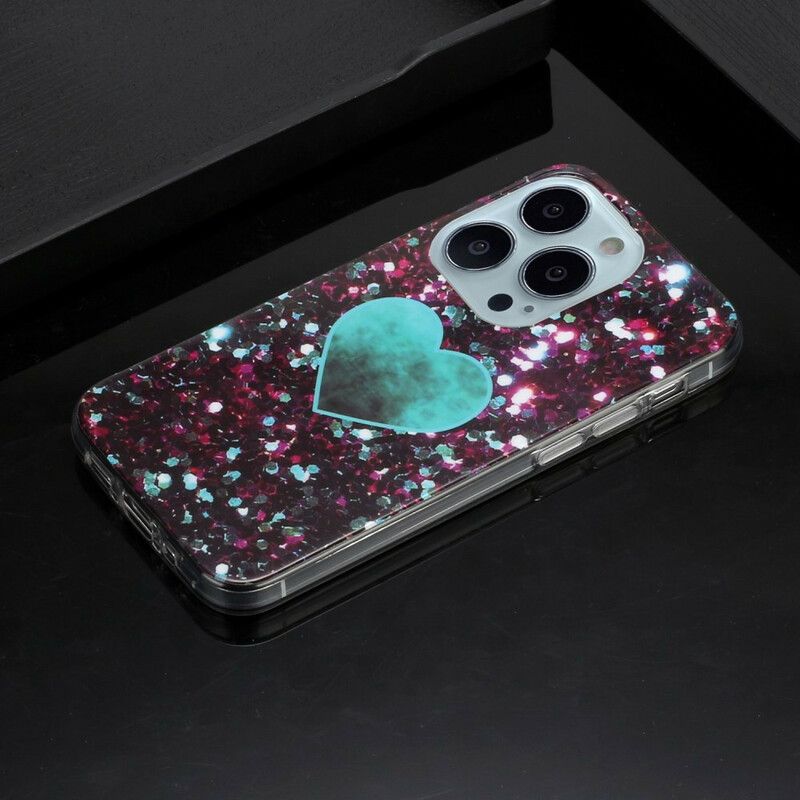 Cover iPhone 13 Pro Max Glitrer Marmor