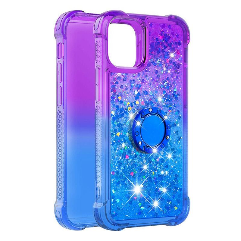 Cover iPhone 13 Pro Max Glitter Ring-støtte