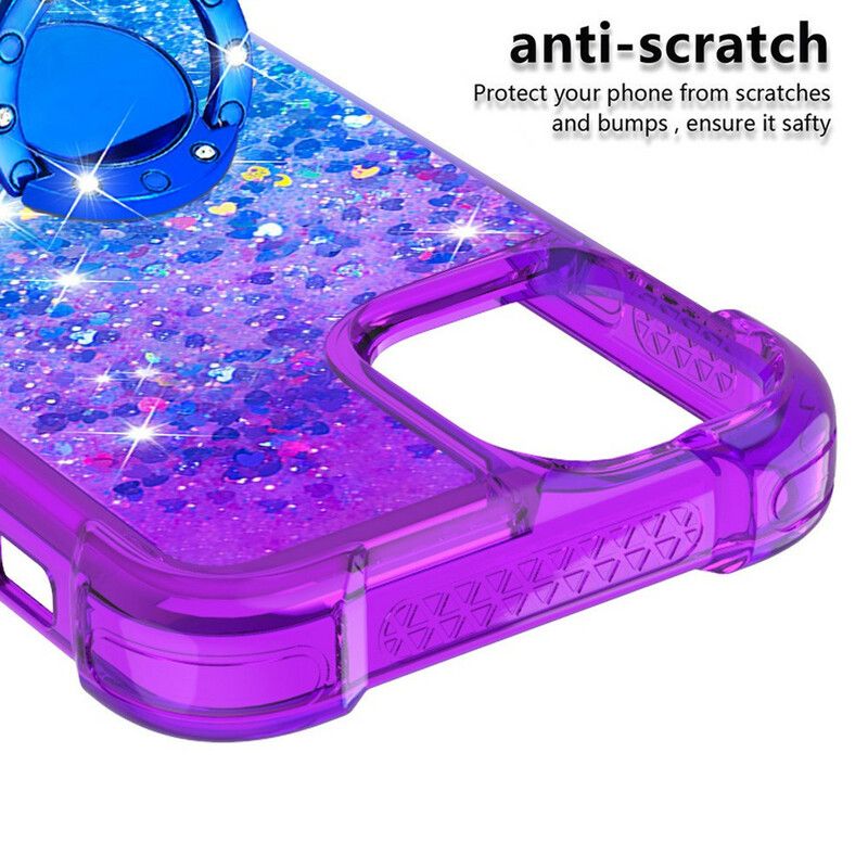 Cover iPhone 13 Pro Max Glitter Ring-støtte