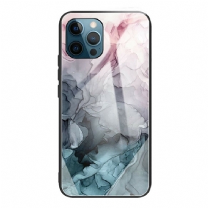 Cover iPhone 13 Pro Max Marmor Hærdet Glas