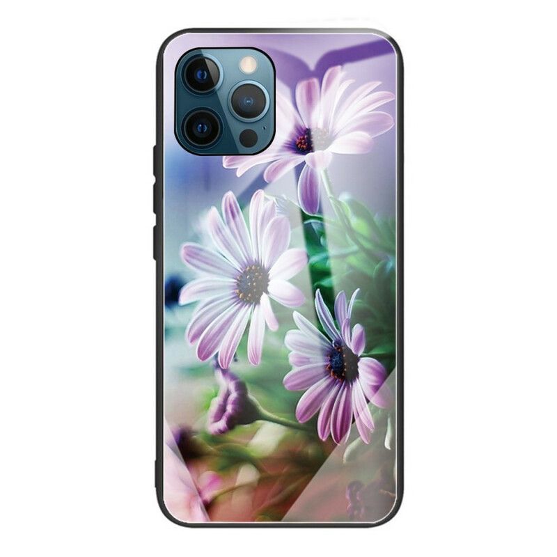 Cover iPhone 13 Pro Max Realistiske Blomster Hærdet Glas