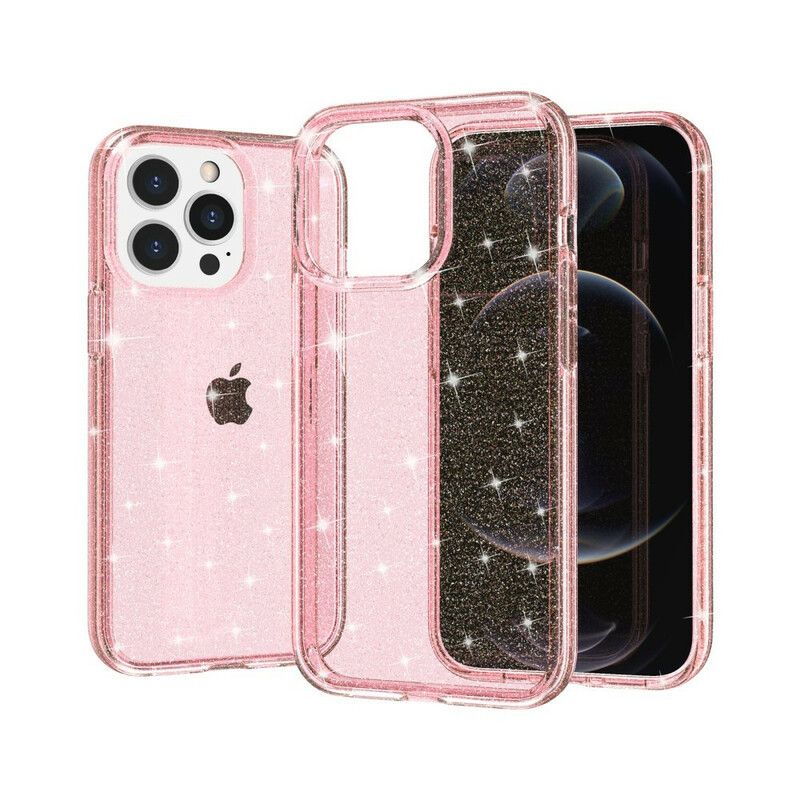 Cover iPhone 13 Pro Max Transparente Pailletter