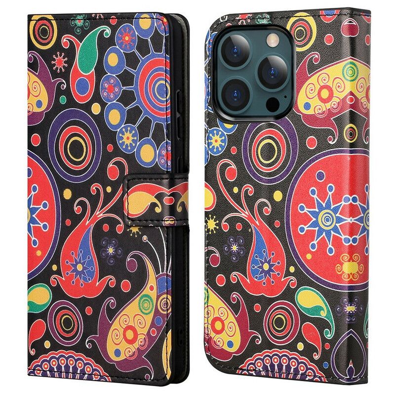 Flip Cover iPhone 13 Pro Max Galaxy Design