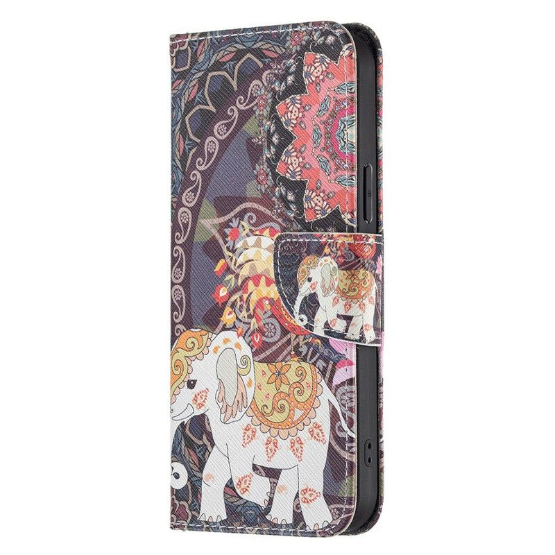 Flip Cover iPhone 13 Pro Max Indisk Elefant