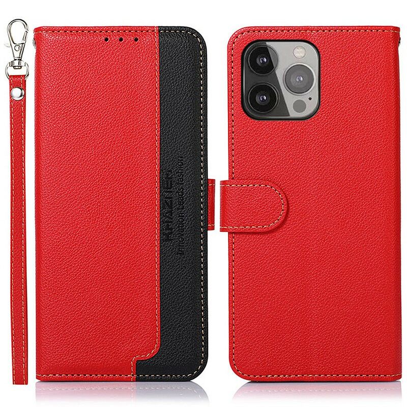 Flip Cover iPhone 13 Pro Max Liche Style Rfid Khazneh