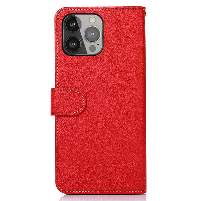 Flip Cover iPhone 13 Pro Max Liche Style Rfid Khazneh