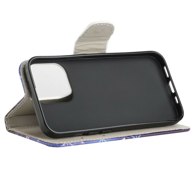 Flip Cover iPhone 13 Pro Max Moderne Sommerfugle