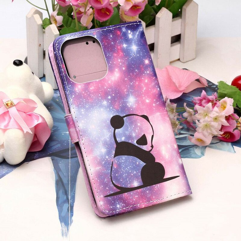 Flip Cover iPhone 13 Pro Max Panda Galaxy