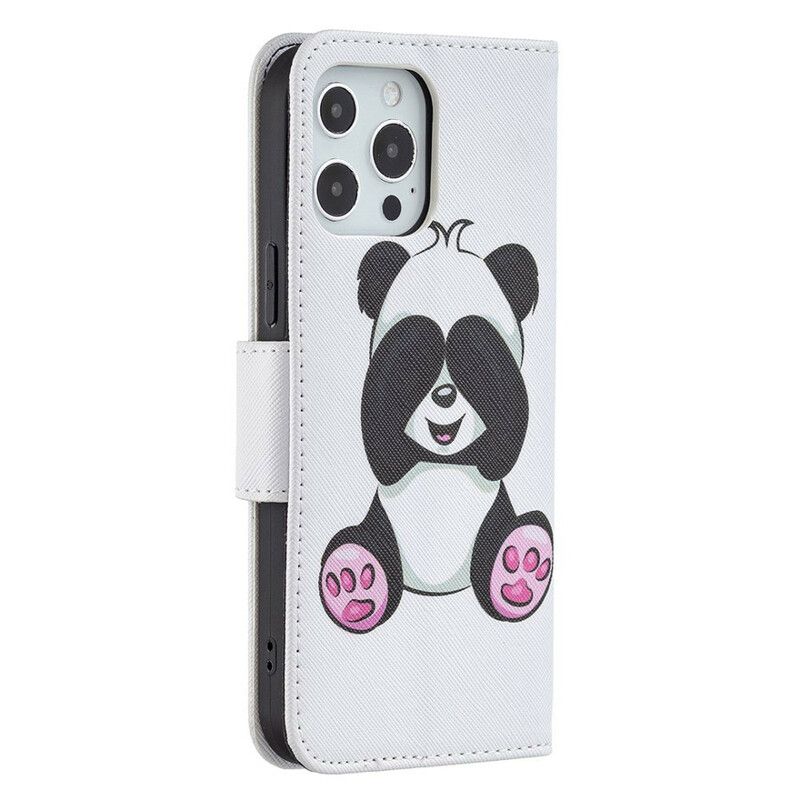 Flip Cover iPhone 13 Pro Max Panda Sjov