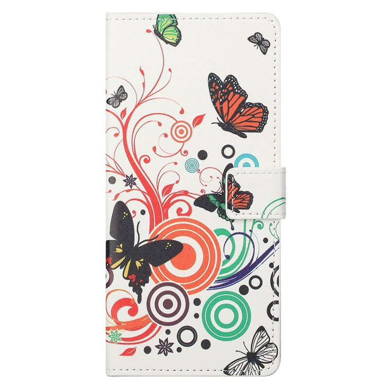 Flip Cover iPhone 13 Pro Max Sindsyge Sommerfugle