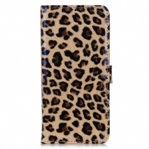 Læder Cover iPhone 13 Pro Max Enkelt Leopard