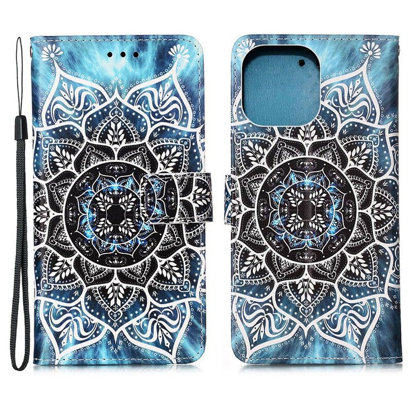 Læder Cover iPhone 13 Pro Max Mandala I Himlen