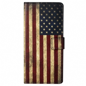 Læder Cover iPhone 13 Pro Max Us Flag