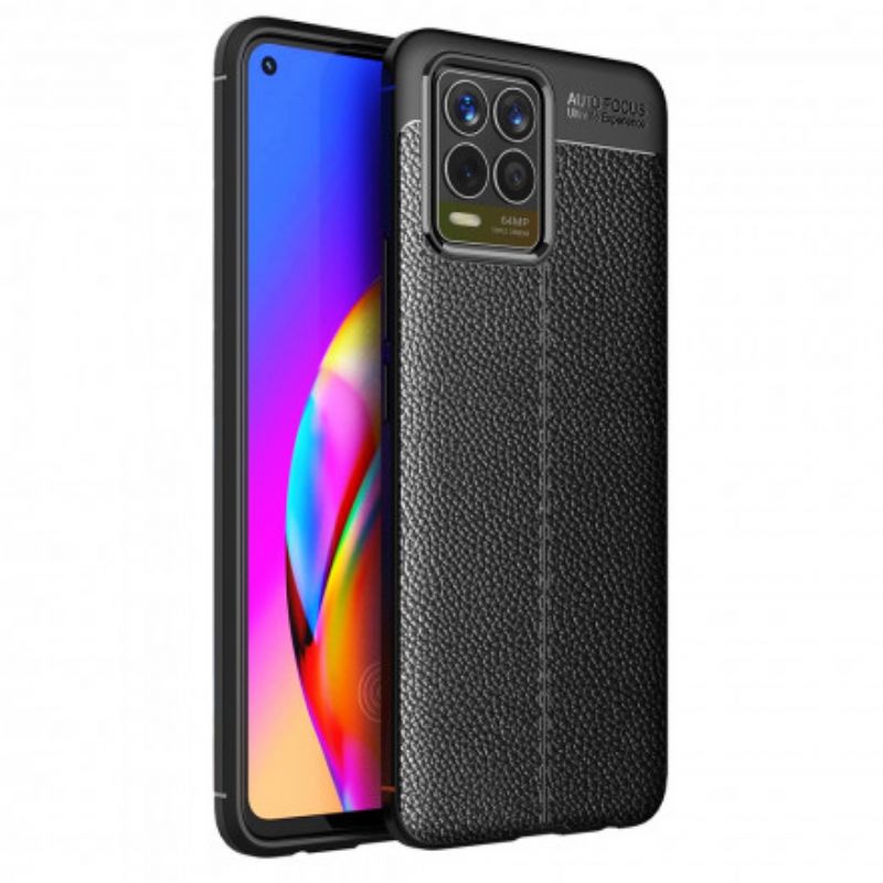 Cover Realme 8 / 8 Pro Dobbelt Linje Litchi Lædereffekt