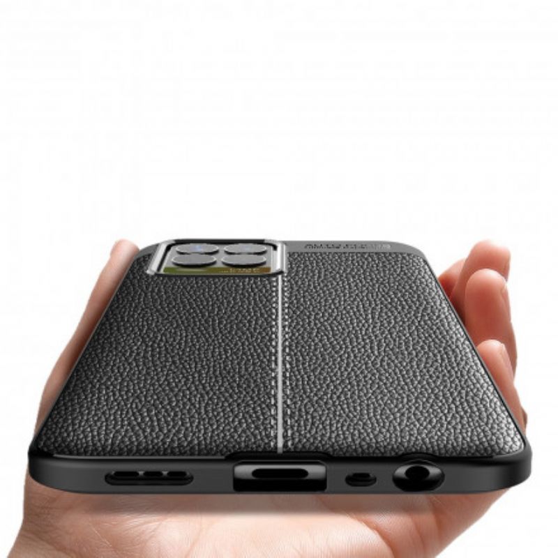 Cover Realme 8 / 8 Pro Dobbelt Linje Litchi Lædereffekt