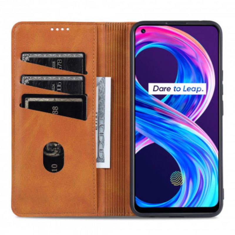 Cover Realme 8 / 8 Pro Flip Cover Azns Læderstil