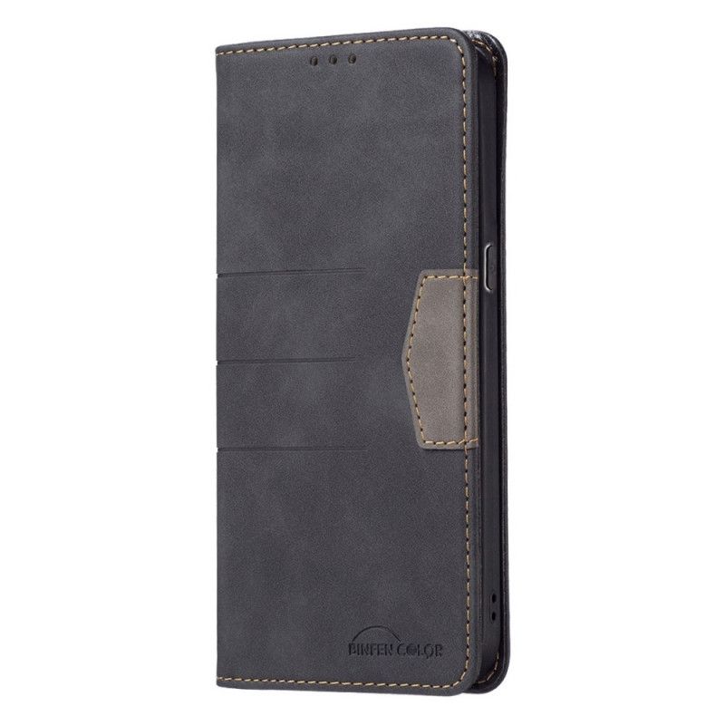 Cover Oppo Find X5 Lite Flip Cover Binfen Farve Læderstil