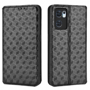 Cover Oppo Find X5 Lite Flip Cover Diamant Lædereffekt