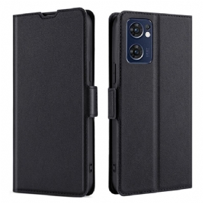 Flip Cover Oppo Find X5 Lite Læder Cover Dobbelt Klapdesign