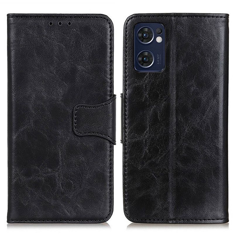 Flip Cover Oppo Find X5 Lite Læder Cover Tekstur Magnetisk Flap