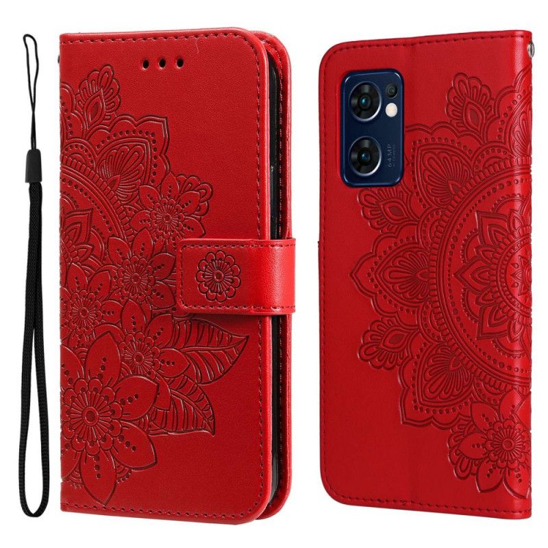 Flip Cover Oppo Find X5 Lite Mandala Med Snor