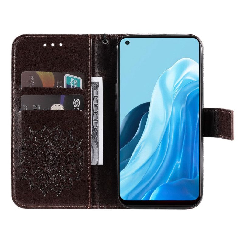 Flip Cover Oppo Find X5 Lite Med Snor Solrem Mandala