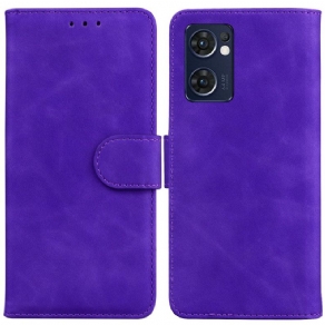 Flip Cover Oppo Find X5 Lite Monokrom Lædereffekt