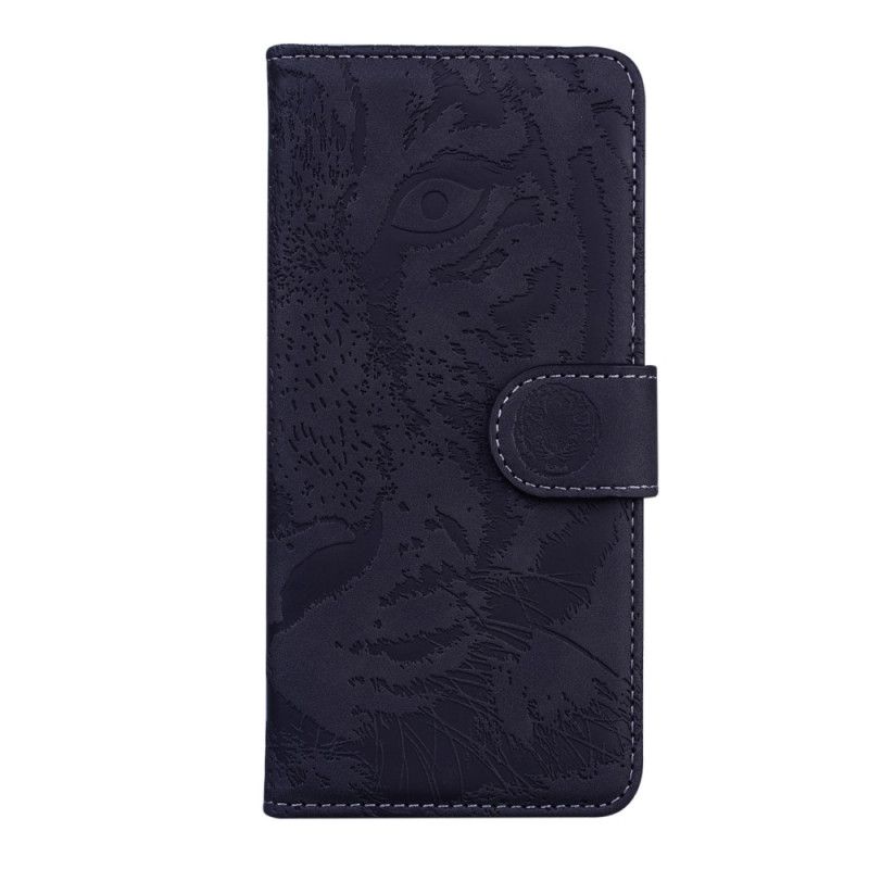 Læder Cover Oppo Find X5 Lite Tiger Face Print