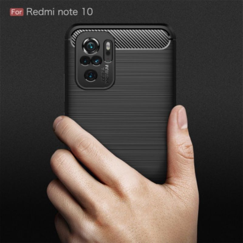 Cover Xiaomi Redmi Note 10 / 10S Børstet Kulfiber