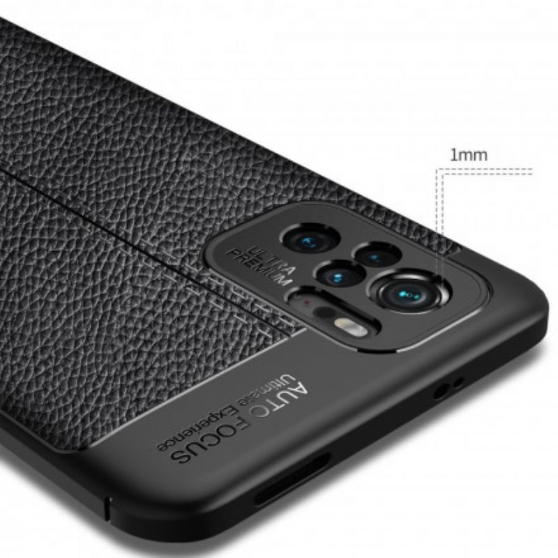 Cover Xiaomi Redmi Note 10 / 10S Dobbelt Linje Litchi Læder Effekt