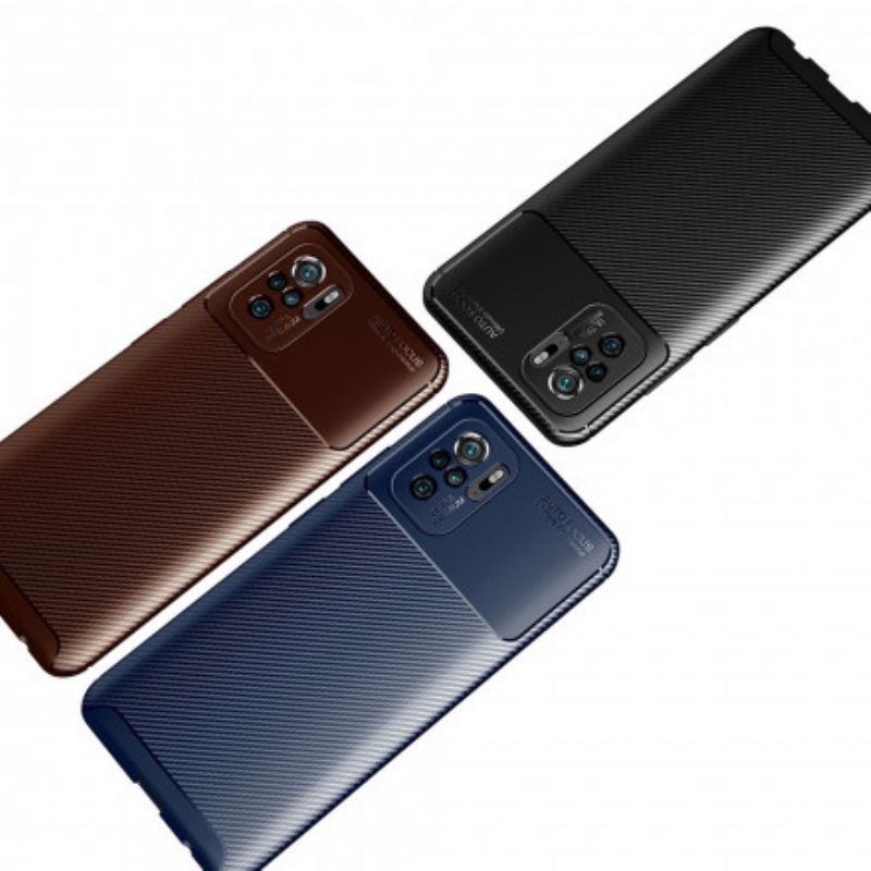 Cover Xiaomi Redmi Note 10 / 10S Fleksibel Kulfibertekstur