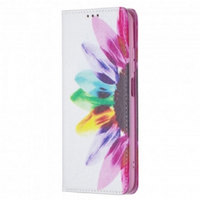 Cover Xiaomi Redmi Note 10 / 10S Flip Cover Akvarelblomst