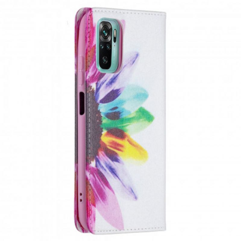 Cover Xiaomi Redmi Note 10 / 10S Flip Cover Akvarelblomst