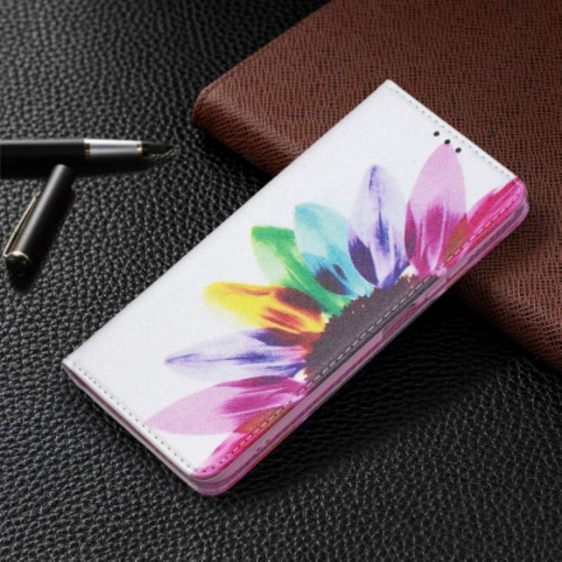 Cover Xiaomi Redmi Note 10 / 10S Flip Cover Akvarelblomst