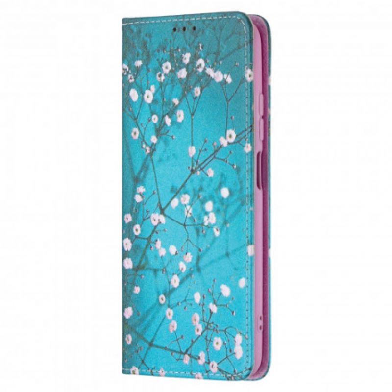 Cover Xiaomi Redmi Note 10 / 10S Flip Cover Blomstrende Grene